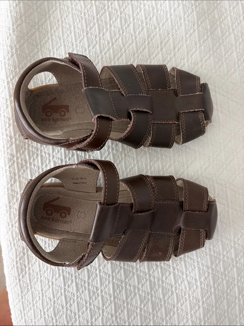See Kai Run Brown Leather Sandals